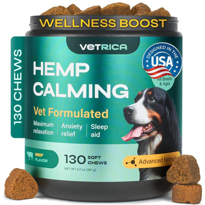 Natural Calming & Comfort Chews for Dogs (Beef) - Daily Relaxation