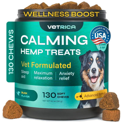Natural Calming & Comfort Chews for Dogs (Duck) - Daily Relaxation
