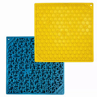 eMat Lick Mat Bundle (2-Pack) — Jigsaw & Honeycomb Calming Slow-Feeder Mats